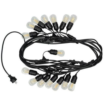 Durable 48 pieds extérieur flexible LED Light string Hanging E27 E26 Sockets étanche à l'eau